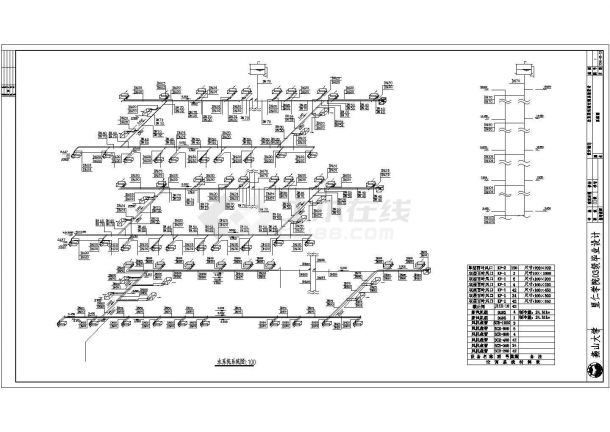 北京某6600㎡五层宾馆空调系统毕业设计图纸-图二