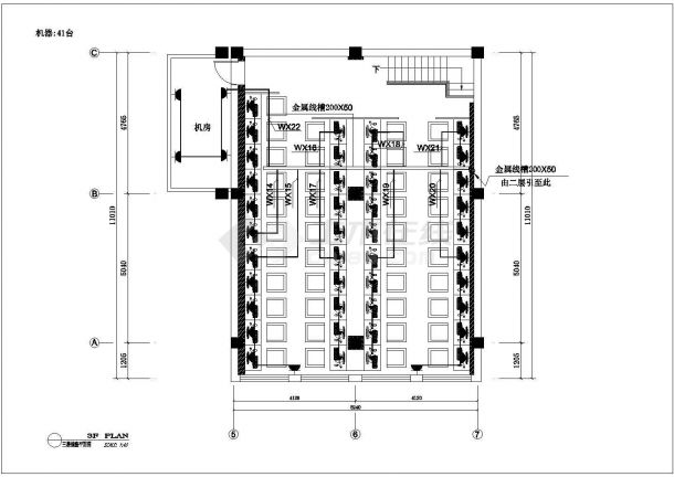 【苏州】某三层网吧装修强电设计图纸，共15张-图一