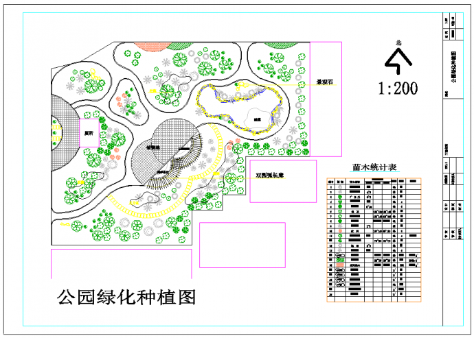 东山头村公园园林景观环境绿化设计施工图_图1
