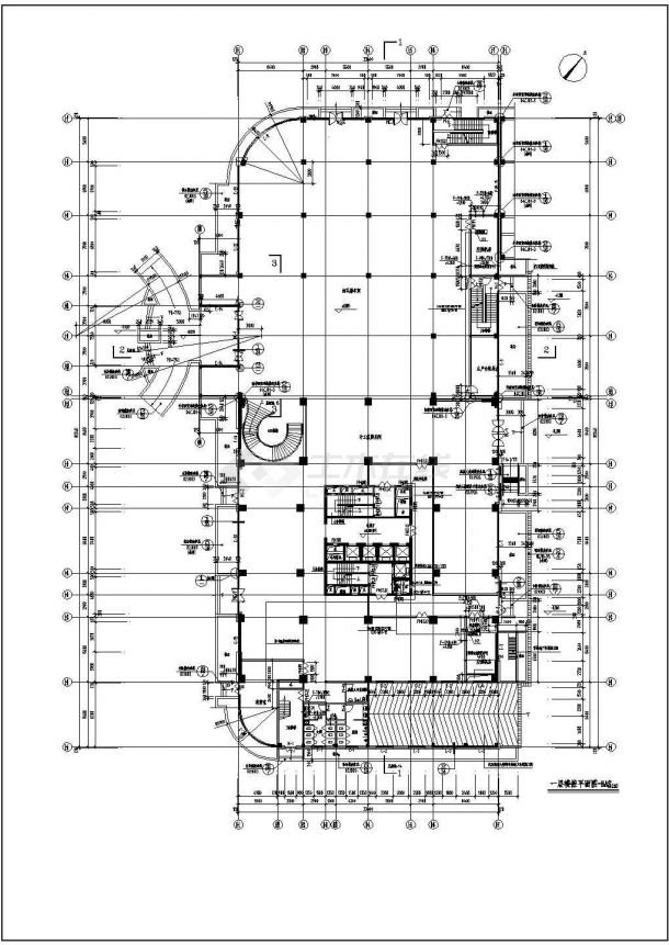 某17层住宅楼BAS系统设计cad图纸（地下一层）-图一