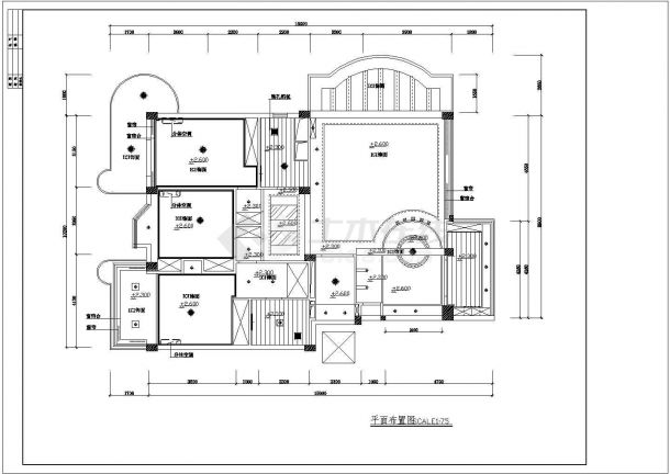 某新建住宅楼三室两厅室内装修设计施工图-图一