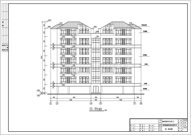 某住宅小区六层复式公寓楼建筑施工图-图一