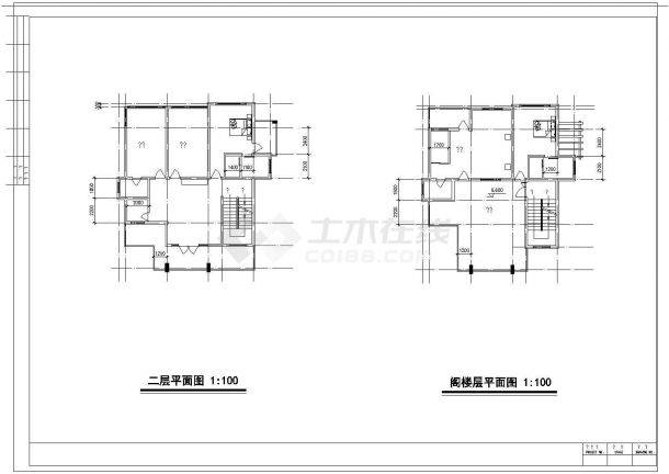 四层建筑及地下室施工图纸（含结构）-图二