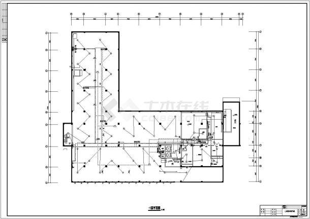 某六层办公楼电气设计cad图纸（地下一层）-图一