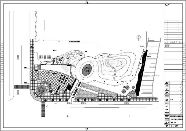 【江苏】某公园广场景观规划施工图（含结构图）-图一