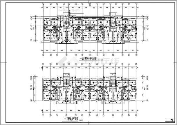 某六层住宅楼电气设计cad图纸，共10张图-图二
