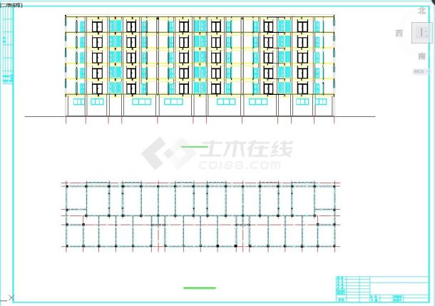 某建筑面积3694平米六层框架结构商住楼毕业设计cad结构施工图（含设计说明，含建筑设计，含计算书）-图二