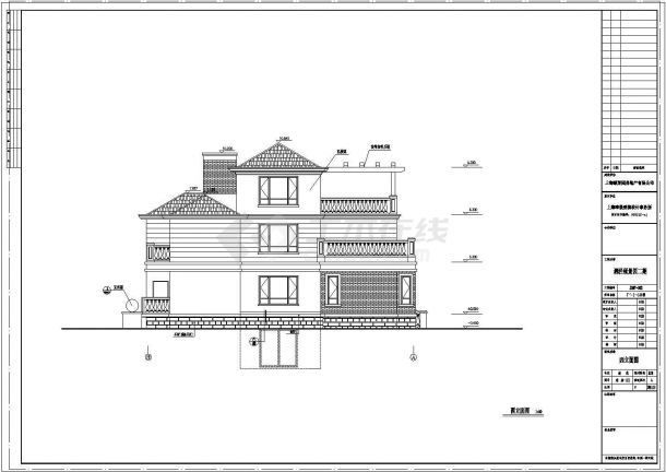 某三层独栋户型别墅建筑设计施工图纸-图二