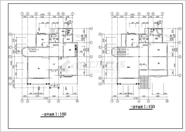 某三层独栋户型别墅建筑施工图纸（有效果图）-图一