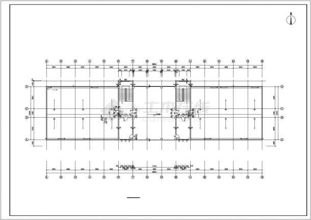 合肥某框架结构平屋面办公楼建筑结构毕业设计图-图二