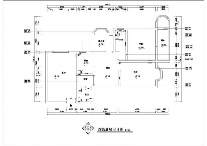 阳光新城简约风格冯先生雅居室内设计图纸（含效果图）_图1