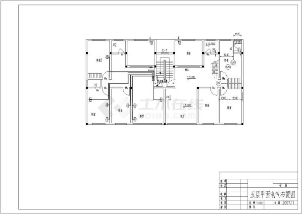 【无锡】六层住宅楼电气设计图纸，共12张图-图二