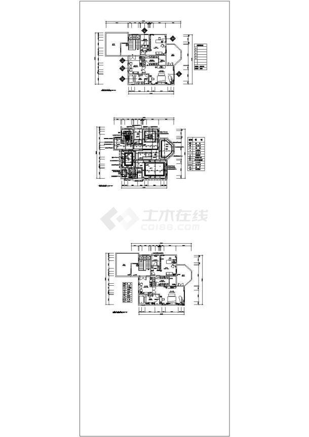 某三层别墅装修电气图纸，共9张图-图二