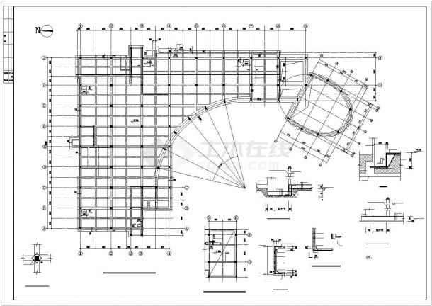 [施工图]深圳某单层框架结构人防地下室结构图-图二
