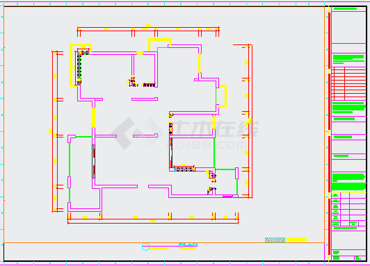 某欧式阳光国际样板房室内设计施工图（含效果）-图二