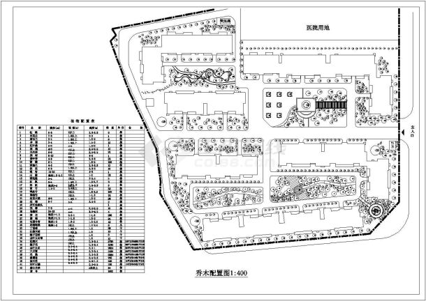 某医院景观设计全套施工图（共16张图纸）-图一