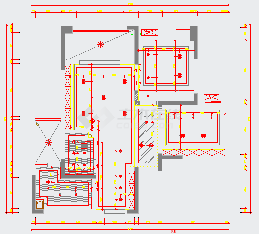 现代风格时尚小户型住宅室内装修设计施工图（含效果图）-图一