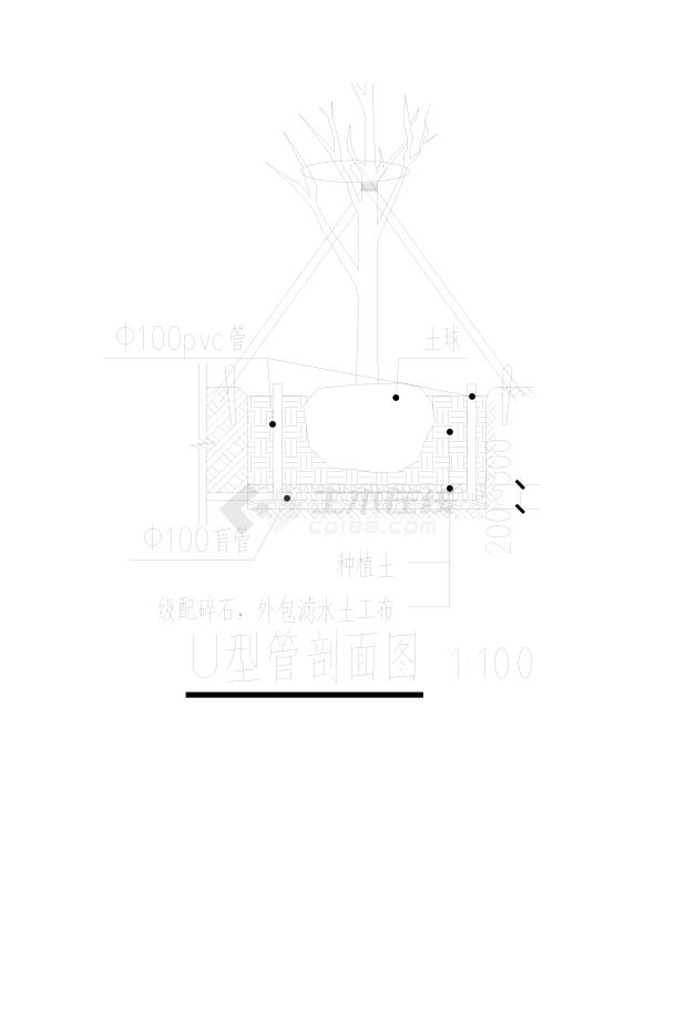 景观绿化灌溉电磁阀控制喷灌全套图纸-图二