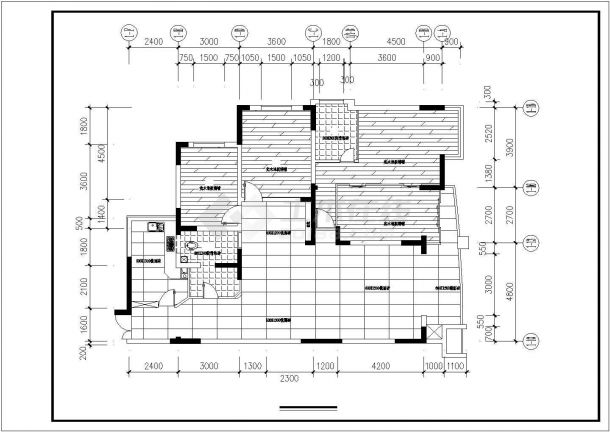 简约风格三居室室内装修设计施工图（内含效果）-图二