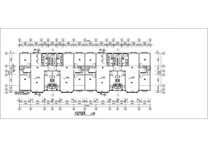 六层砖混结构商住楼建筑设计施工图纸_图1
