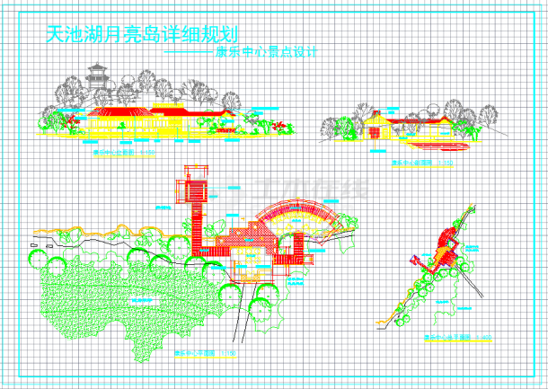天池湖月亮岛公园景观规划设计方案图-图二