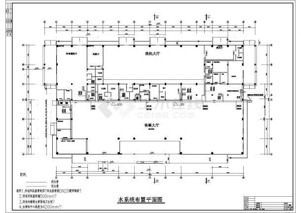 某机场大楼空调主机基础图-图二