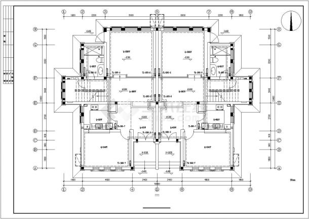房屋双管式采暖结构CAD图-图二