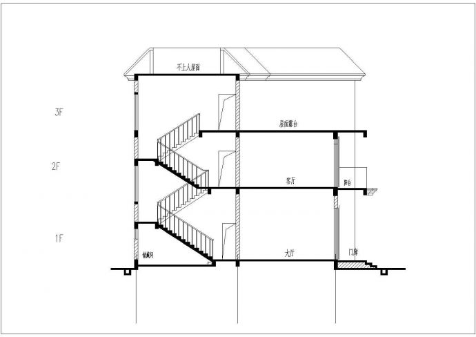 三层独栋户型住宅别墅建筑施工图纸_图1
