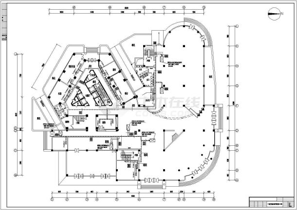 某高层大厦中央空调CAD图纸-图二