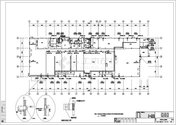中小型厂房空调通风设计CAD参考图-图一