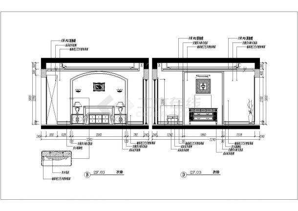 欧式风格住宅室内设计施工图（附效果图）-图二