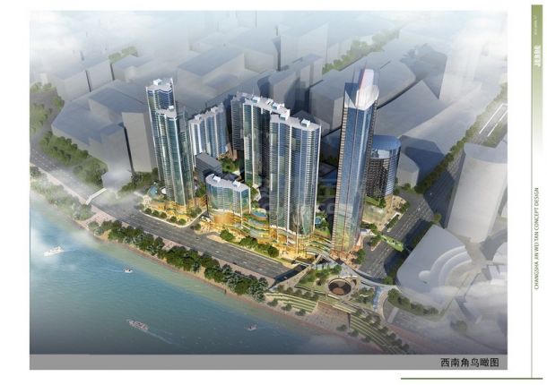 [长沙]超高层高度密集曲形商业建筑设计方案文本（国外著名设计院）-图二