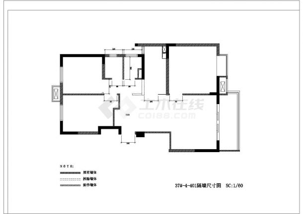 现代欧式混搭风格住宅室内设计施工图（附效果图）-图二