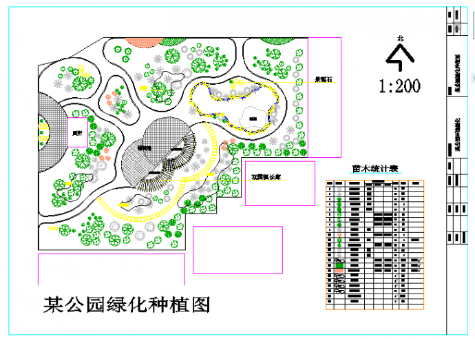 某公园环境绿化景观设计全套施工图_图1