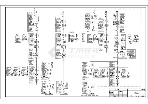 大型热电站电气CAD图-图一