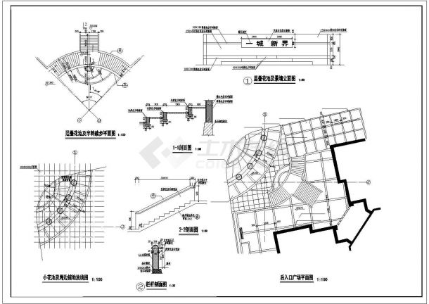 [重庆]商住社区广场景观园林绿化工程施工图（共11张图纸）-图二