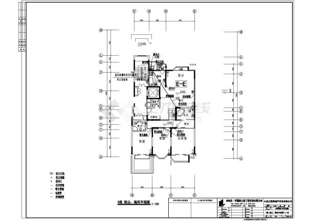 某住宅楼三层中央吸尘系统施工图-图二