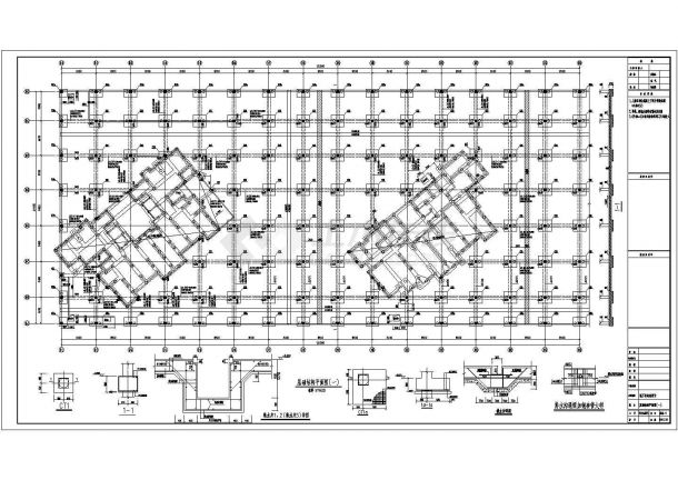 某单层框架地下室结构设计图（7度抗震）-图二