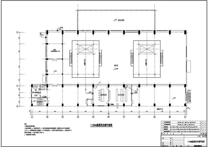 乌海市某经典电厂采暖通风施工设计CAD布置图_图1