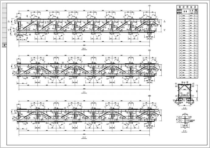 某地区21m跨街管道支架结构设计施工图_图1