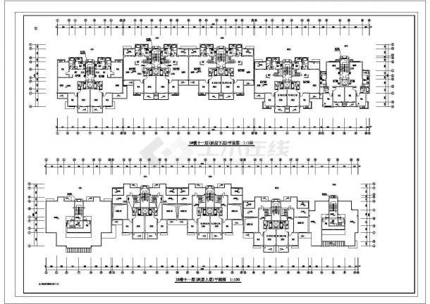 湖南某十一层住宅小区弱电智能化系统平面施工图-图一