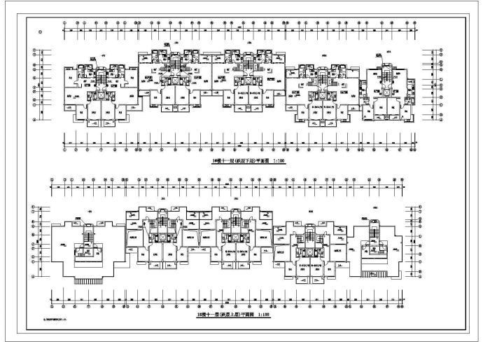 湖南某十一层住宅小区弱电智能化系统平面施工图_图1