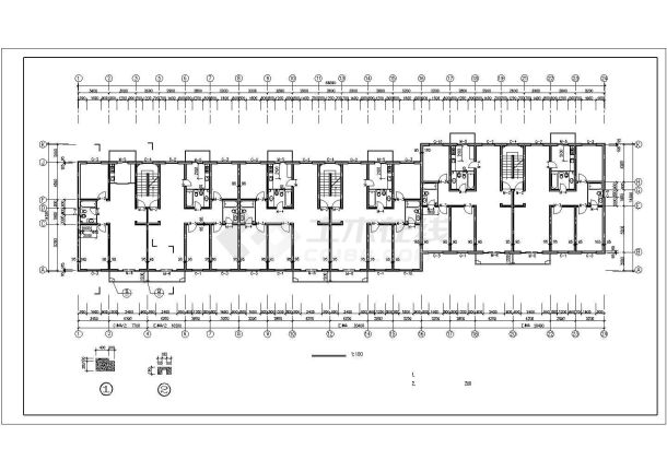 某地六层小区住宅楼建筑设计施工图-图二