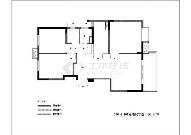 简约时尚混搭风格住宅家装设计施工图（附效果图）-图二