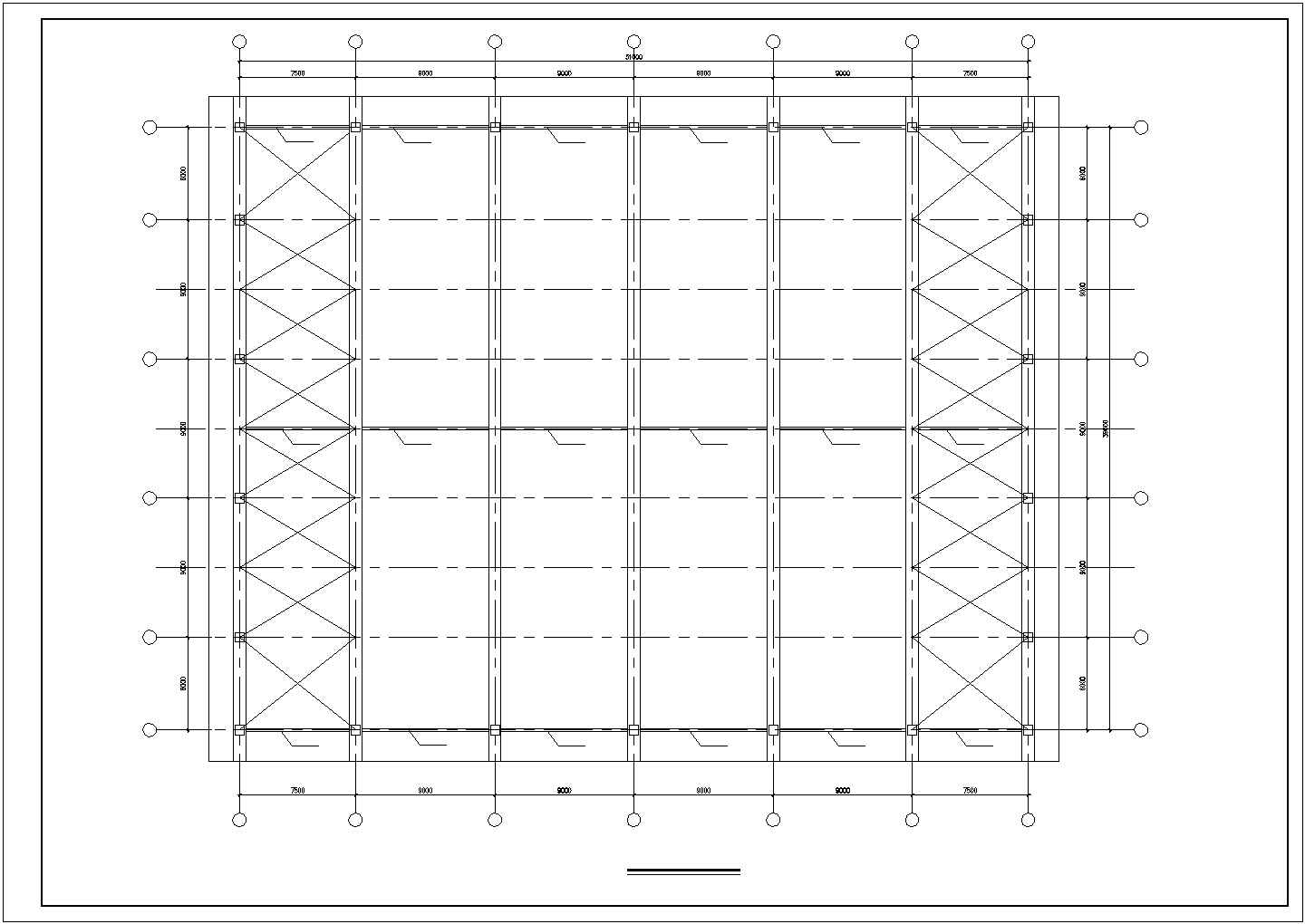 某管桁架布置结构CAD参考图
