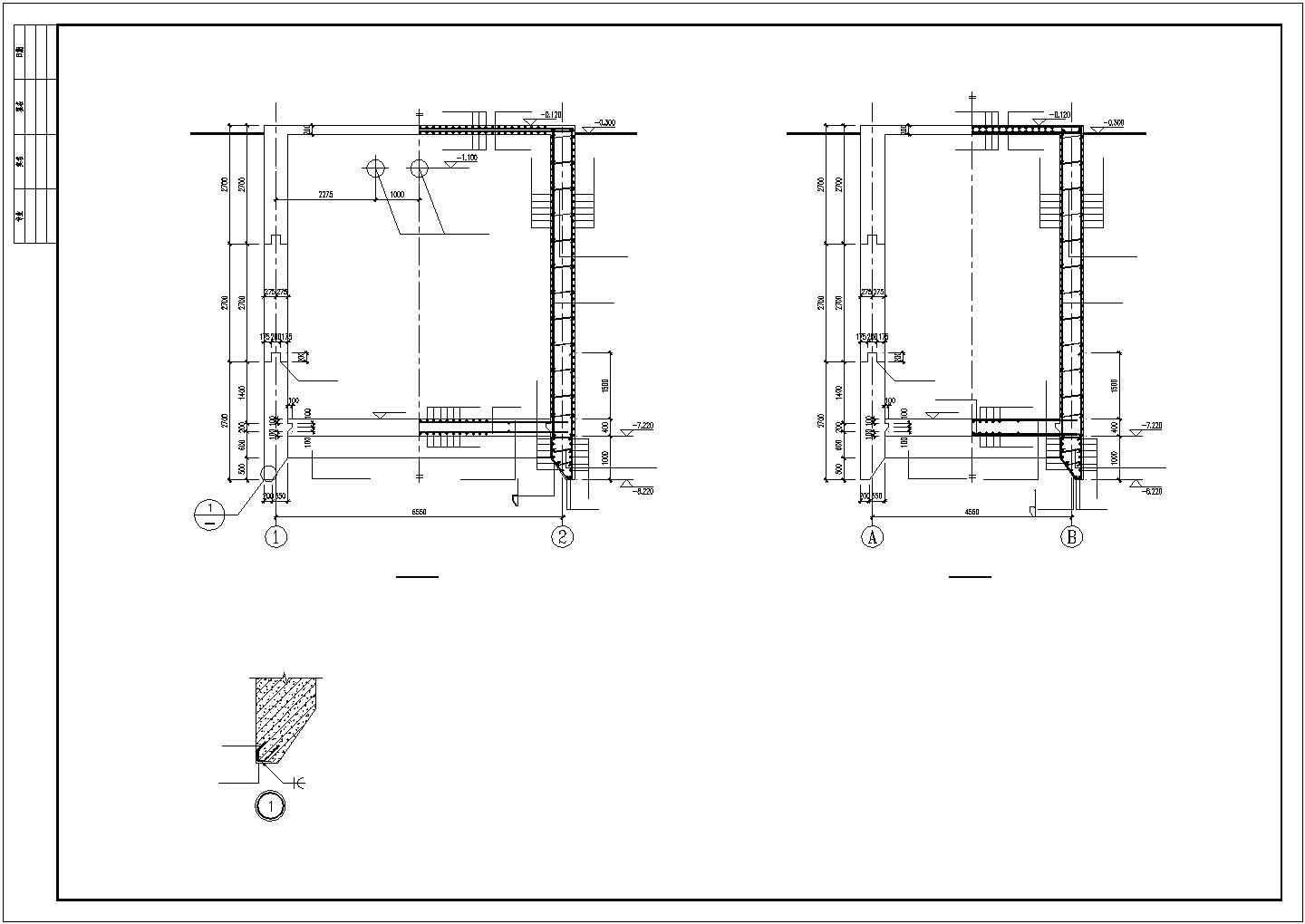 污水池框架结构设计CAD参考图