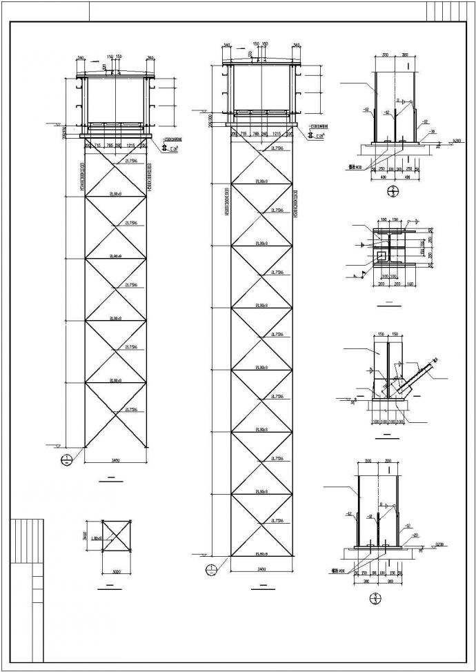 某经典钢通廊结构设计图_图1