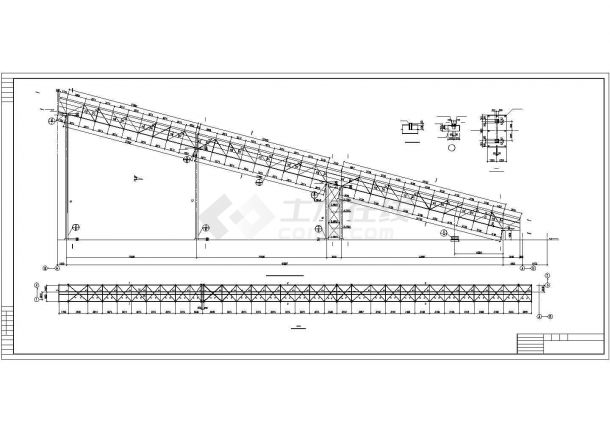 某经典钢通廊结构设计图-图二