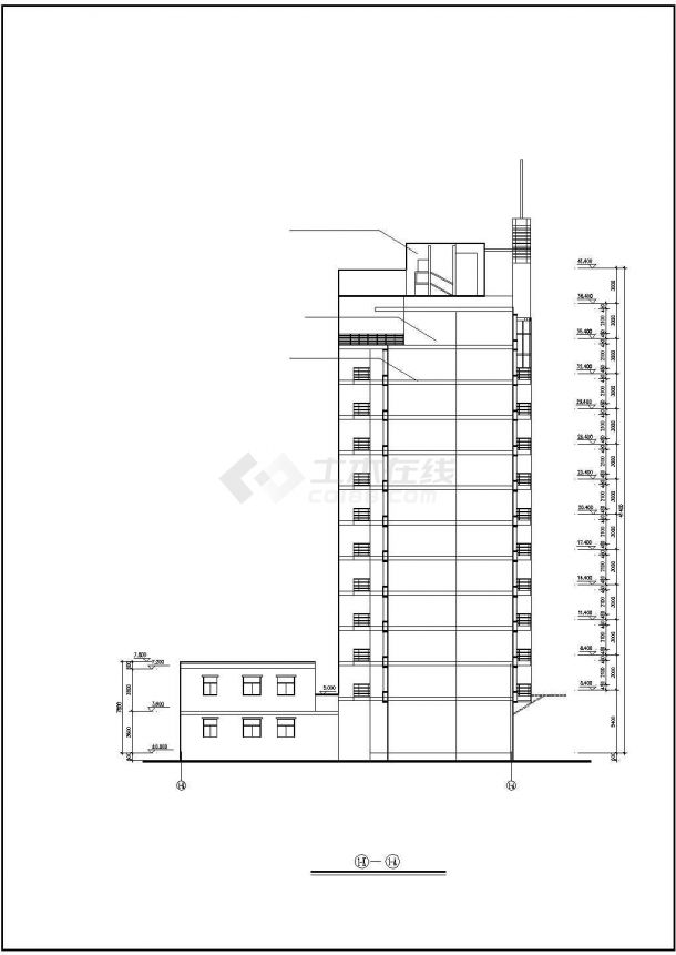 某住宅区高层住宅楼建筑设计施工图-图二