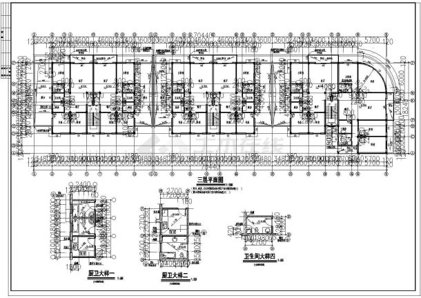 【湖南】某小区多层住宅楼建筑设计施工图纸-图二